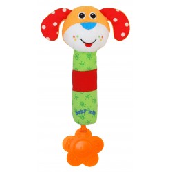 Plush rattle with squeaker