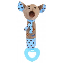 Plush rattle with squeaker