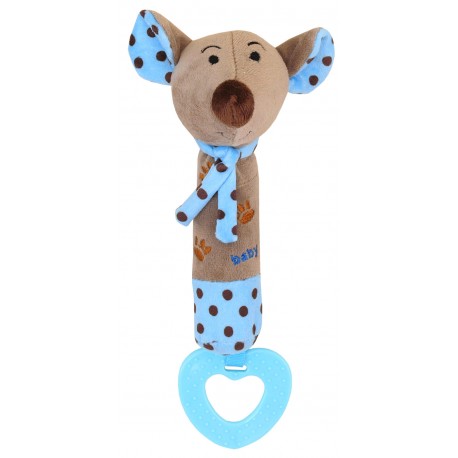 Plush rattle with squeaker