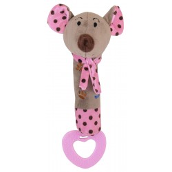 Plush rattle with squeaker