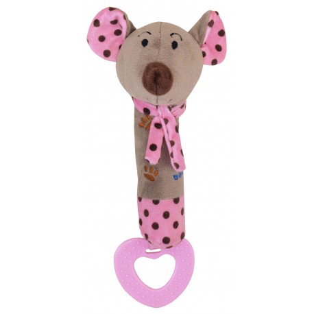 Plush rattle with squeaker