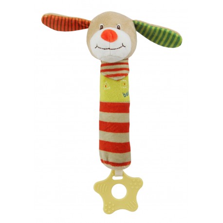 Plush rattle with squeaker
