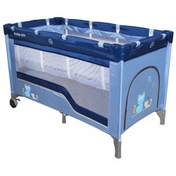 Double layer portable travel cot