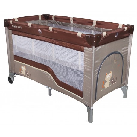 Double layer portable travel cot