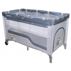 Double layer portable travel cot