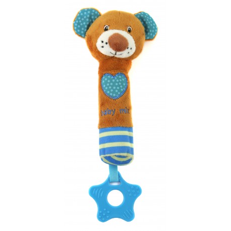 Plush rattle with squeaker