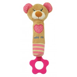 Plush rattle with squeaker