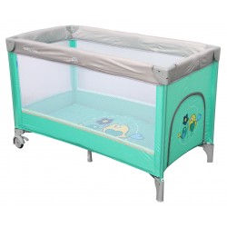 Single layer portable travel cot