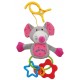 Plush rattle with a clip