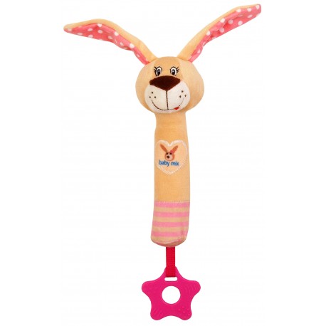 Plush rattle with squeaker