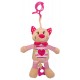 Plush pull string toy with a clip