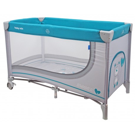 Single layer portable travel cot