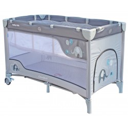 Double layer portable travel cot