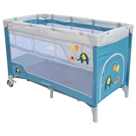 Double layer portable travel cot