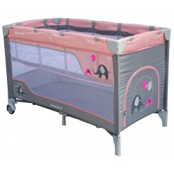 Double layer portable travel cot