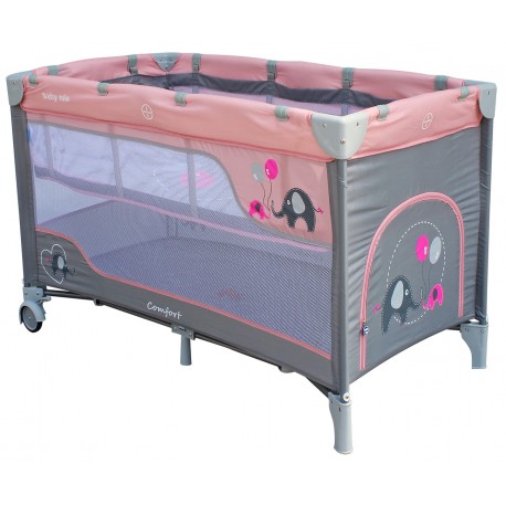 Double layer portable travel cot