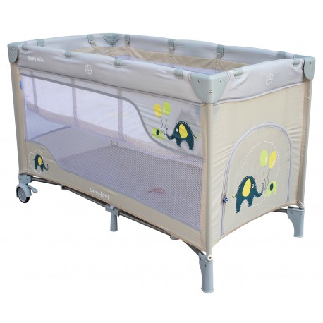 Double layer portable travel cot