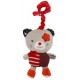 Plush pull string toy with a clip