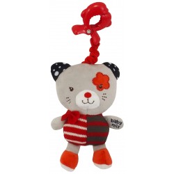 Plush pull string toy with a clip