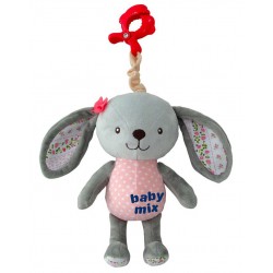 Plush pull string toy with a clip