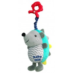 Plush pull string toy with a clip