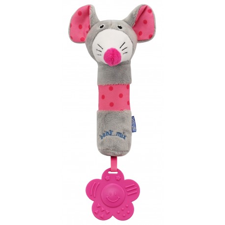 Plush rattle with squeaker