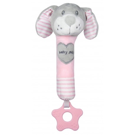 Plush rattle with squeaker