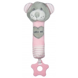 Plush rattle with squeaker