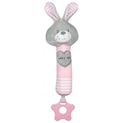 Plush rattle with squeaker