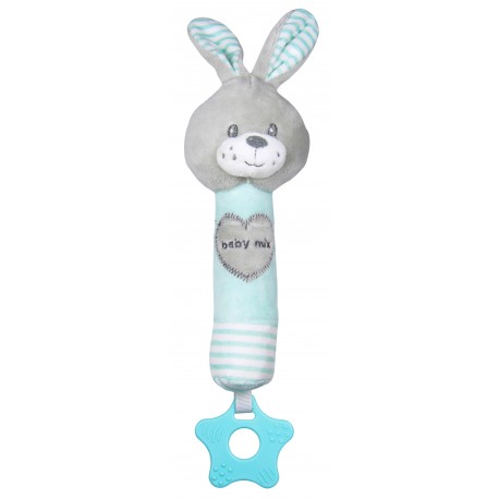 Plush rattle with squeaker