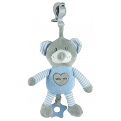 Plush pull string toy with a clip