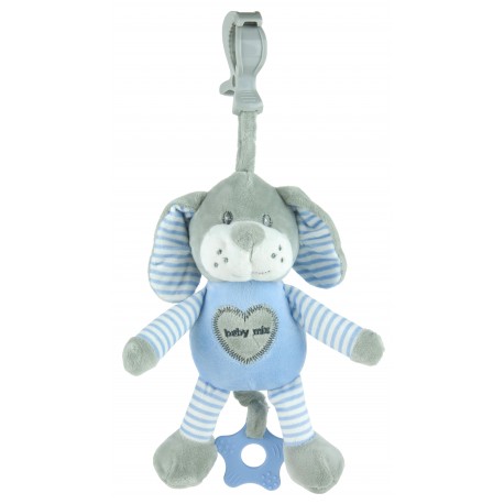 Plush pull string toy with a clip