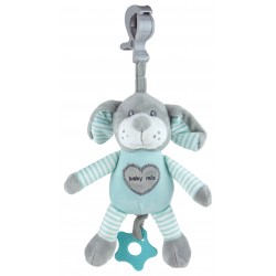 Plush pull string toy with a clip