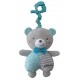 Plush pull string toy with a clip