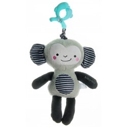 Plush pull string toy with a clip