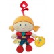 Plush pull string toy with a clip