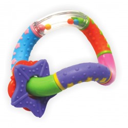 Flexible plastic rattle