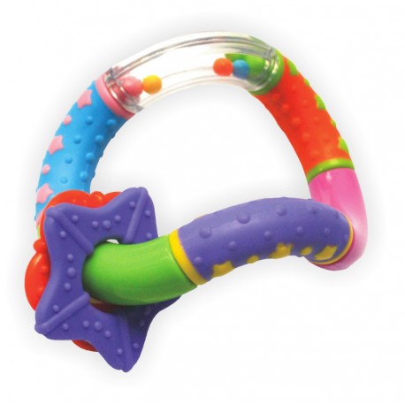 Flexible plastic rattle